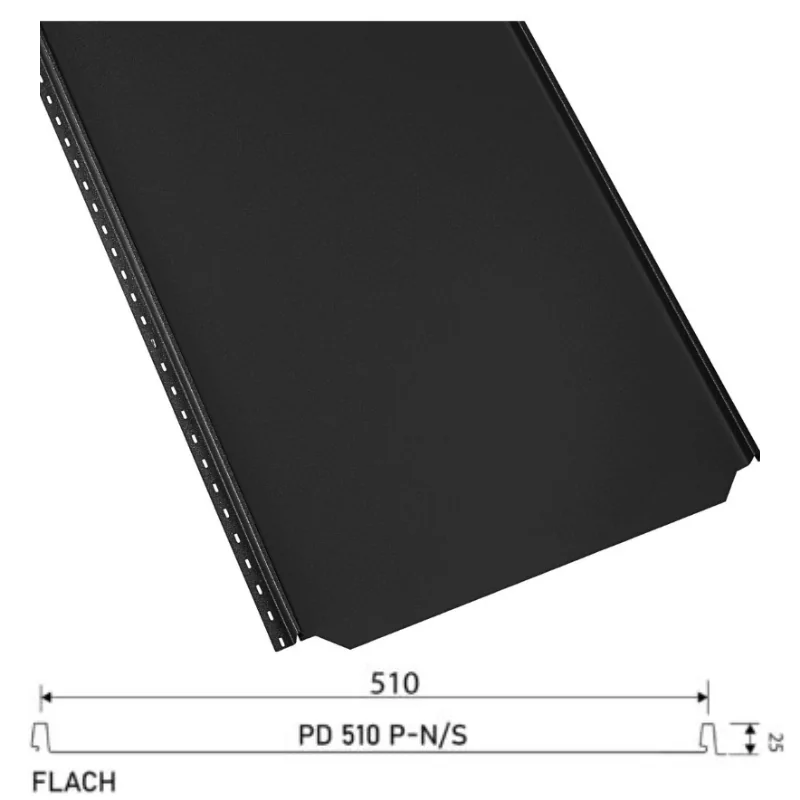 Stehfalz PD510 S Dachpaneel Flach