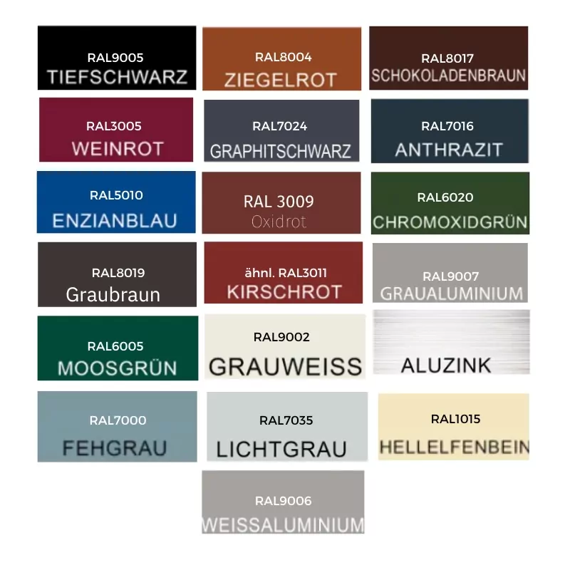 Maassbleche Products Colors