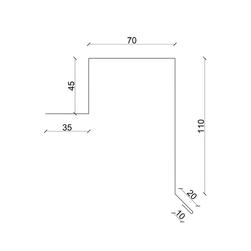 Querschnitt Ortgang Stehfalz Querschnitt Ortgang Stehfalz