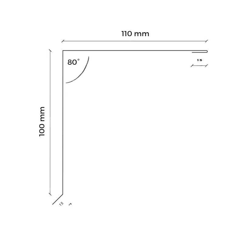 Querschnitt Pultfirst 100 x 110 mm