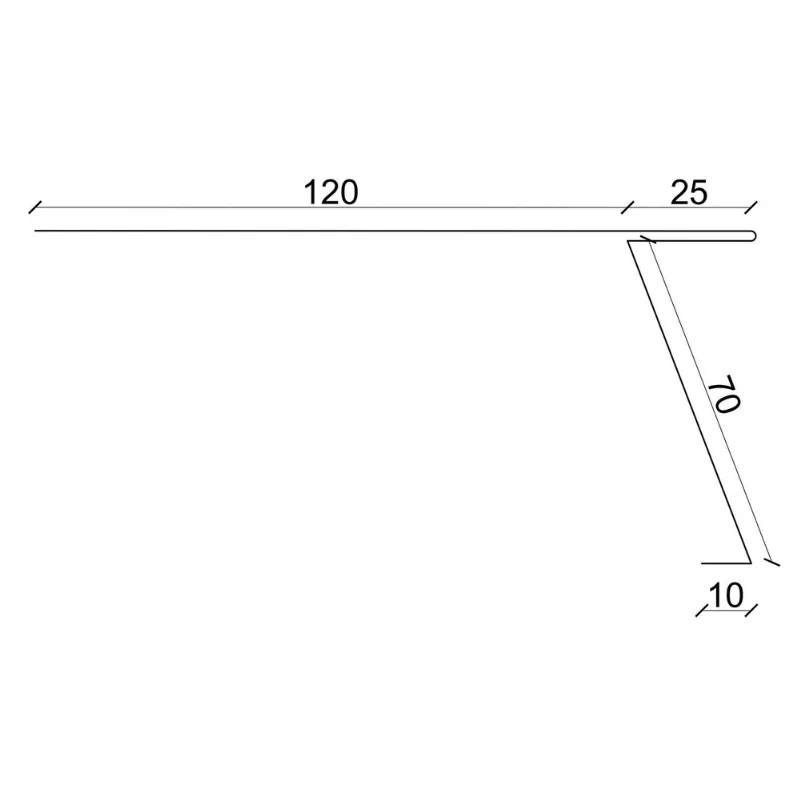 Stehfalz Traufblech Querschnitt