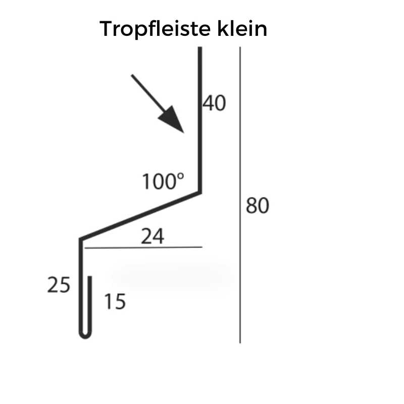 Querschnitt Tropfblech klein