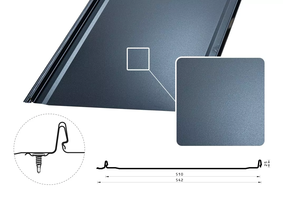 Stehfalz IRON CLICK Flach